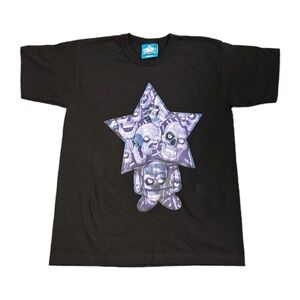 Sukamii Shirt Mens Small Black Purple Skull Star Graphic Tee‎ Made In LA New